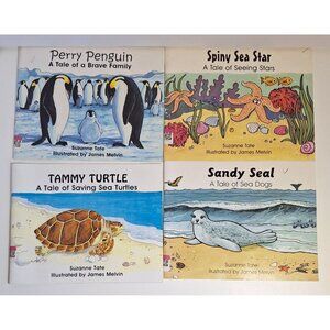 4 Suzanne Tate Nature Lot Perry Penguin Tammy Turtle Spiny Sea Star Sandy Seal